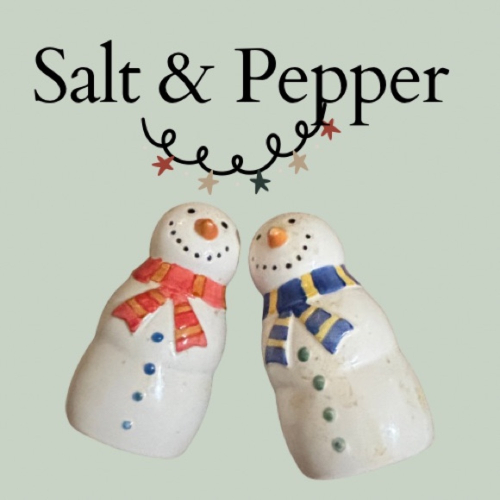 Snowman Salt and Pepper Shakers